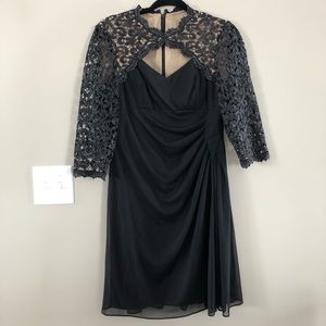 Black and nude lace dress